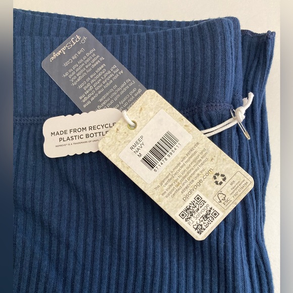 P.j. Salvage | NWT Women’s Recycled Ribbed Navy Blue Pajama Bottoms - Picture 9 of 10